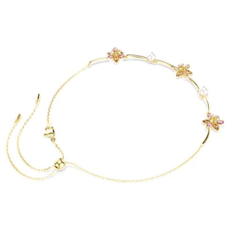 Swarovski女式多色水晶精致项链可调链条优雅配饰高清大图