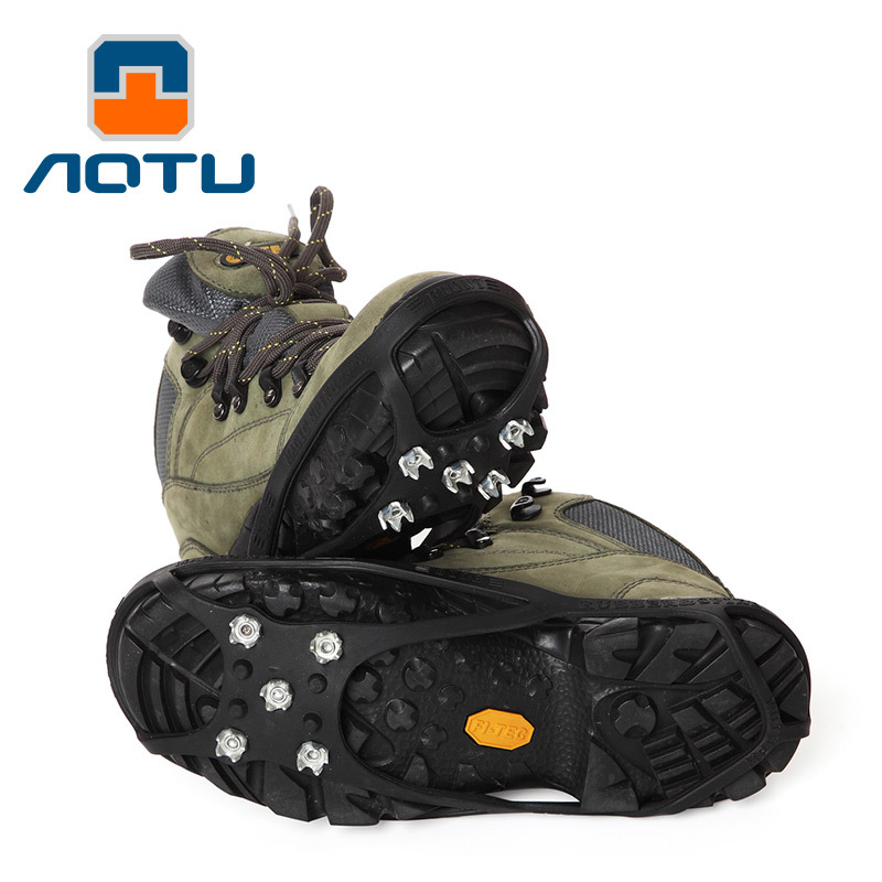 凹凸 Aotu 登山鞋 徒步鞋at8603 凹凸户外冰爪五齿圆形冰爪冬季雪地登山鞋钉链男女通用防滑鞋套 价格图片品牌报价 苏宁易购安驾运动专营店
