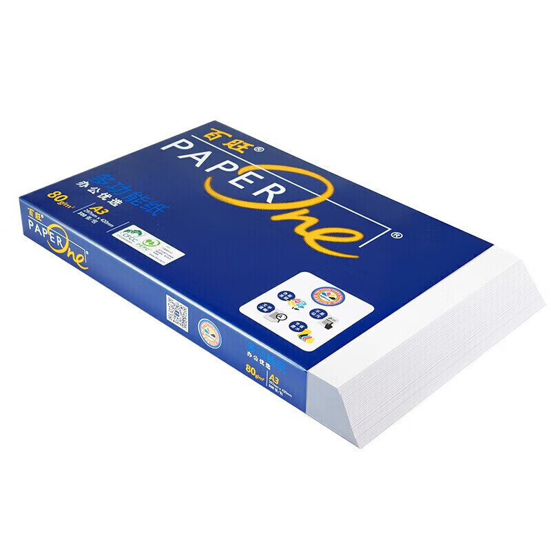 亚太森博A3 复印纸 蓝百旺80G 4包一箱高清大图