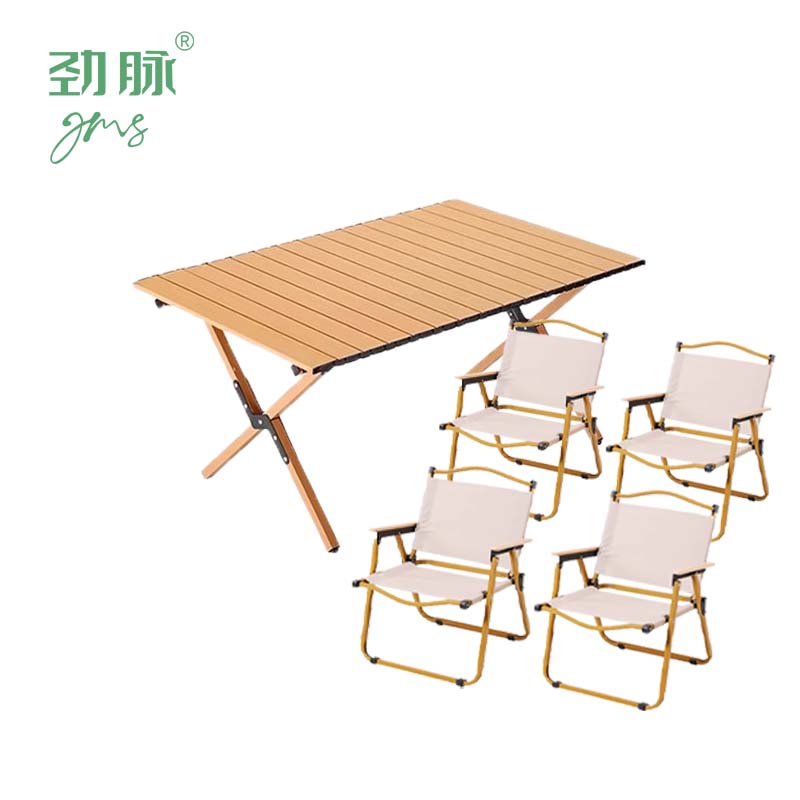 劲脉 户外折叠桌椅 中号桌90cm+中号椅*4 套高清大图