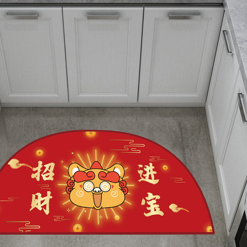 艾逸瑶选 貅小吉半圆地垫大号(45*90cm)PX-202535高清大图