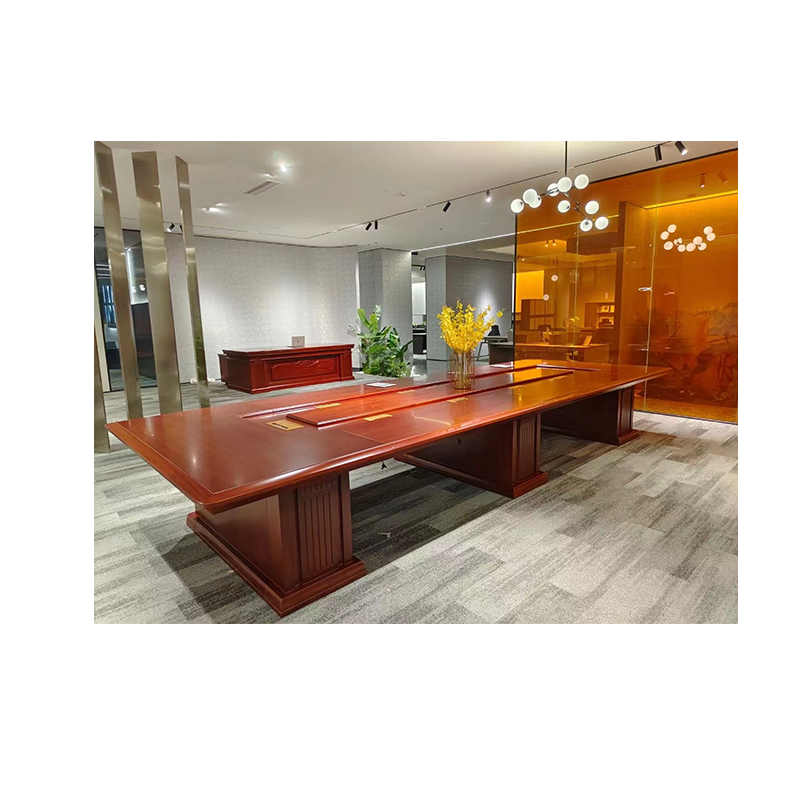 秦鑫qinxin一级高密度中纤板胡桃色油漆会议桌40001800760mm桌面厚度