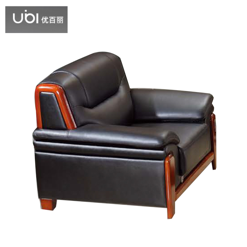 优百丽 F-6872 办公室沙发 办公家具 会客接待 现代简约家具 颜色尺寸可定制 单人位（牛皮）
