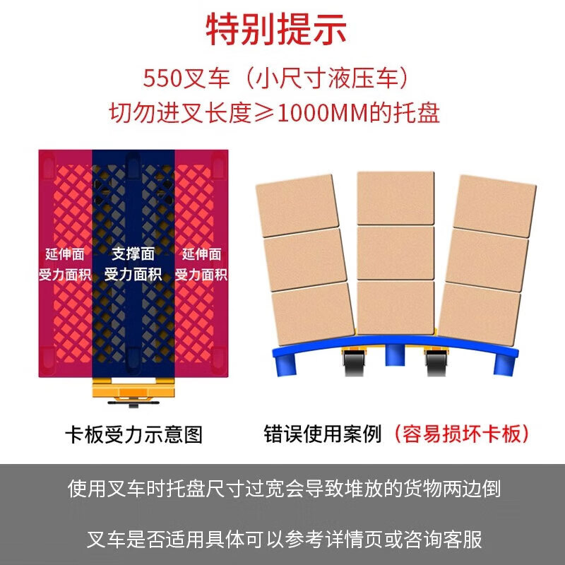 锦北塑料托盘叉车工业货架防潮垫板地垫平板塑胶栈120*80*14cm平板九脚高清大图