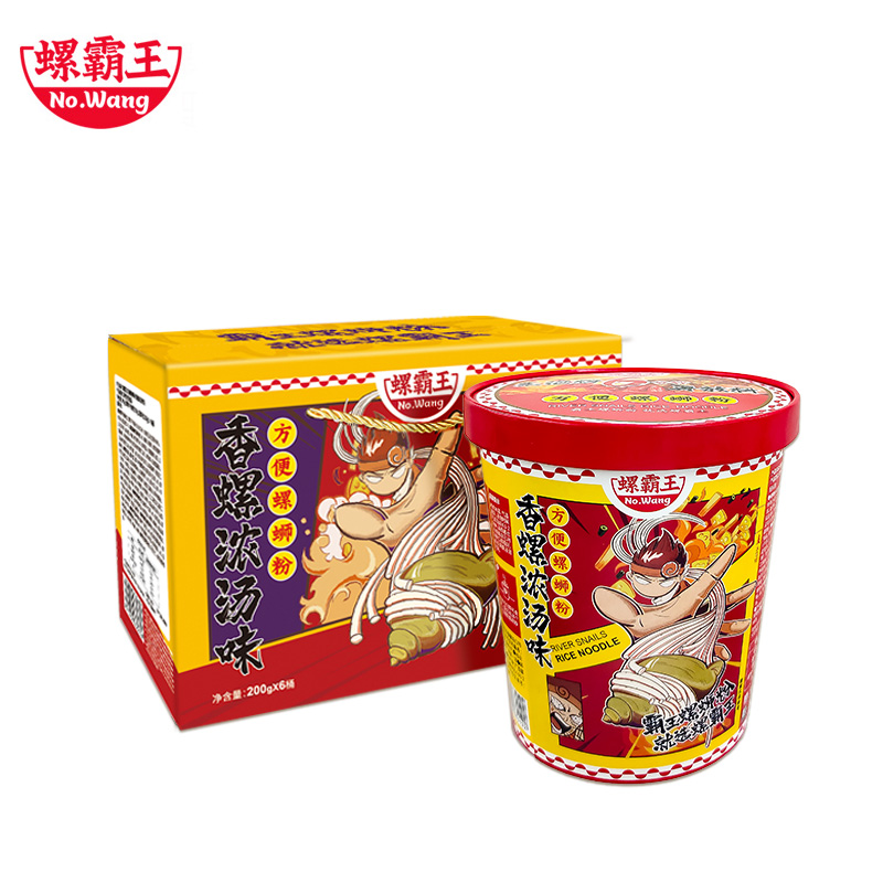 螺霸王 螺蛳粉200g*6桶装酸辣粉方便面粉丝米线螺丝粉