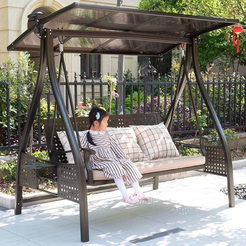 户外秋千吊椅阳台摇椅荡秋千椅闪电客双人家用室外休闲吊篮网红庭院