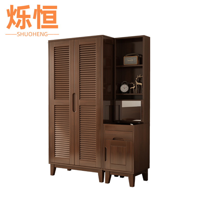 烁恒 衣柜 三门衣柜+边柜 套高清大图