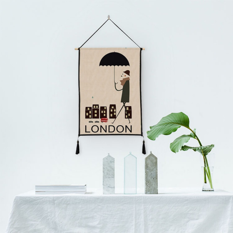 美帮汇简约 人物生活系列挂画挂毯壁挂 客厅走廊房间装饰画高清大图