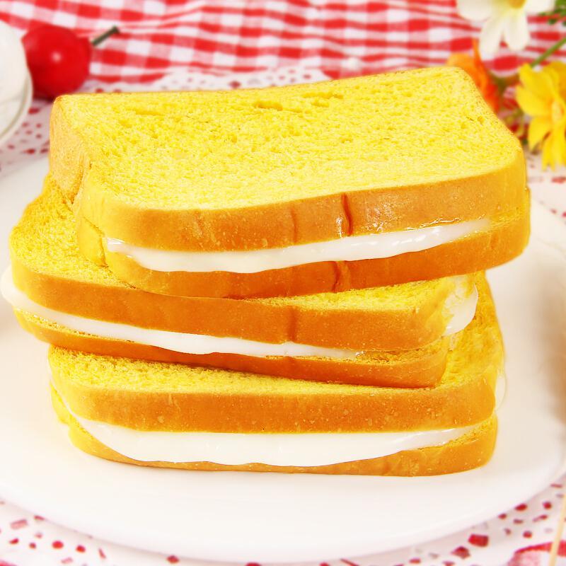 广东葡记 南瓜乳酪味软吐司夹心面包 1000g