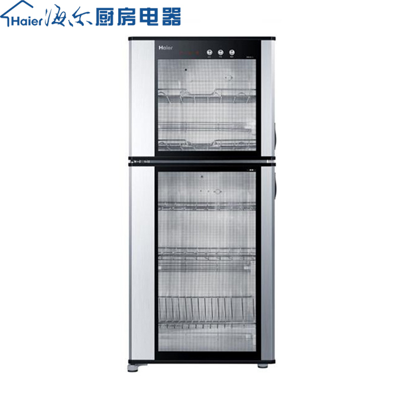 海尔(Haier) 消毒柜立式家用光波红外线消毒双门双温高温 100升消毒碗柜 ZTD100-A（单位：台）
