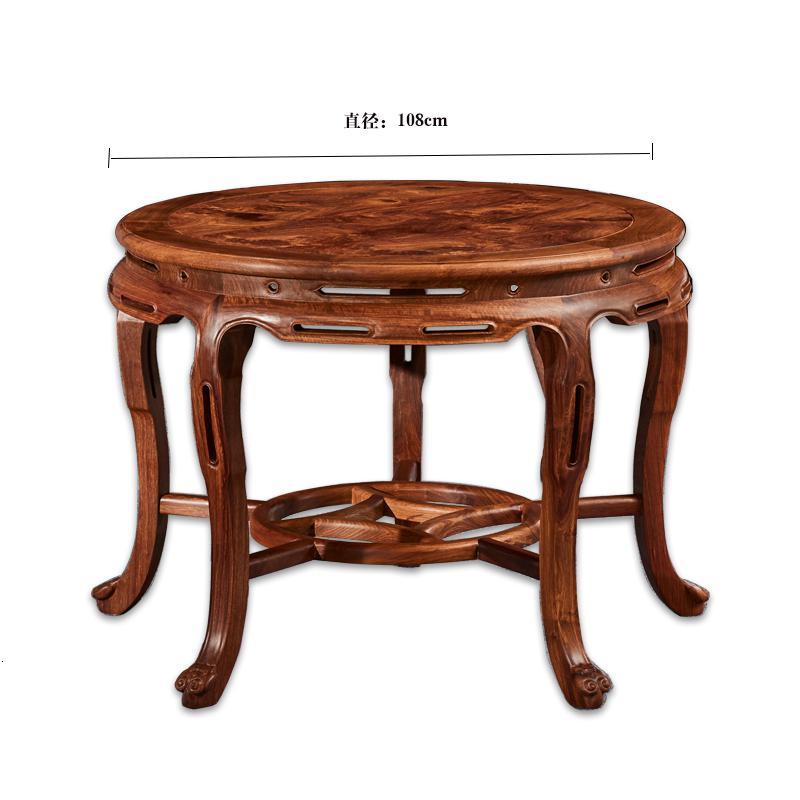 红木餐桌圆桌花梨木刺猬紫檀实木圆形餐桌椅组合中式家用仿古家具视频