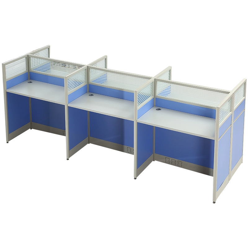 中豫鑫泽 ZYXZ5031811 职员桌屏风工位职员办公桌 王字型六人位