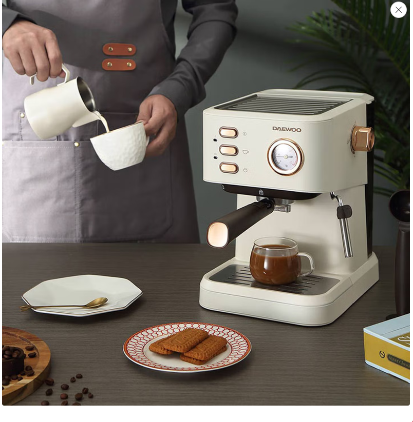 大宇智能全自动咖啡机家用便捷操作多功能设计紧凑时尚高清大图