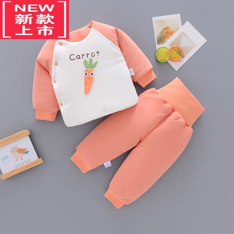 可莉允婴儿秋冬套装棉衣加厚外套初生宝宝棉服女新生儿衣服幼儿冬装图片