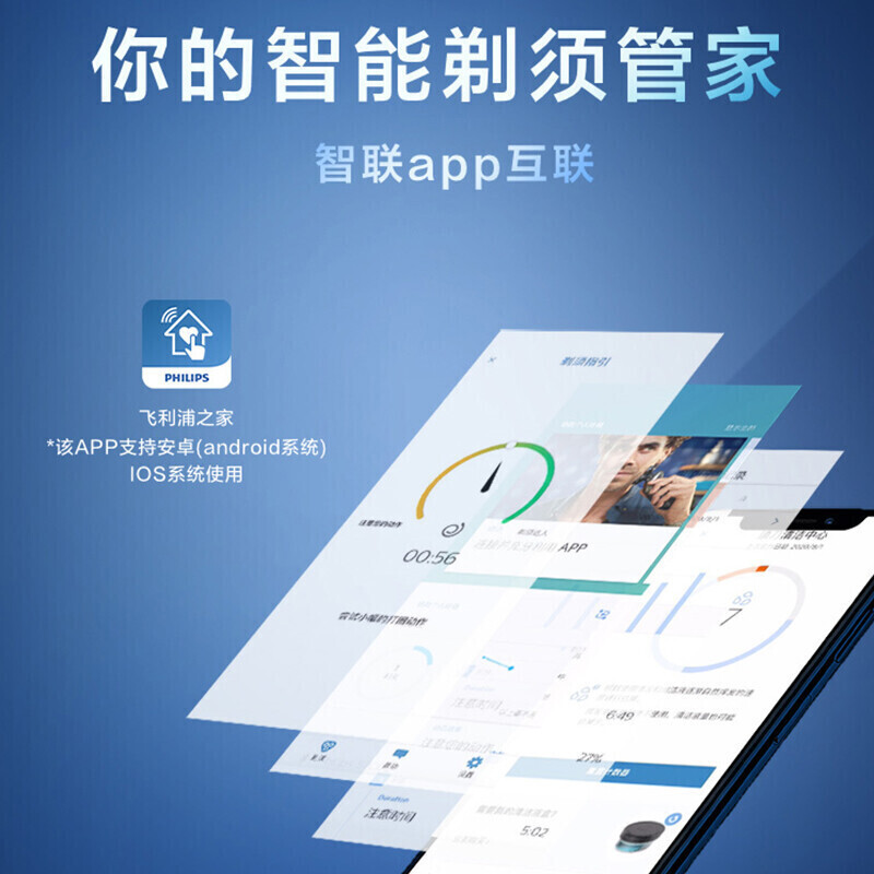 飞利浦(PHILIPS) 电动剃须刀全新7系蜂巢系列肌能感应智能刮胡刀送男友礼物肌能感应无线清洁 S7837/50
