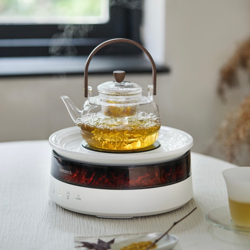 GLASSLOCK 围炉煮茶器家用小型电茶炉(白色) GE-HI03WH