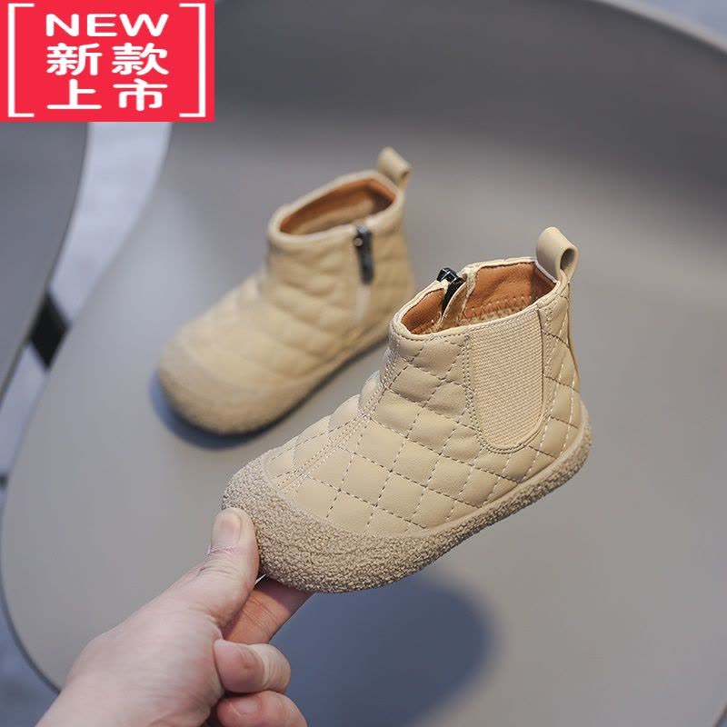 可莉允女童靴子冬季加绒软底宝宝鞋子儿童棉鞋小童短靴男一岁婴儿学步鞋图片