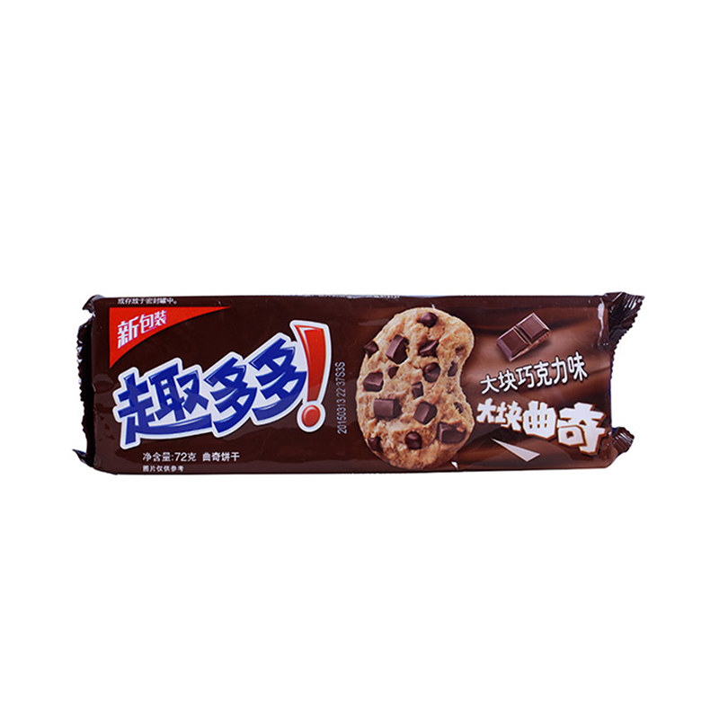 趣多多 大块曲奇饼干 大块巧克力味72g