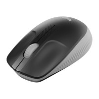 罗技G(Logitech G)M190无线鼠标中大手全尺寸笔记本电脑家用办公无线光电电池款即插即用省电灰色商用