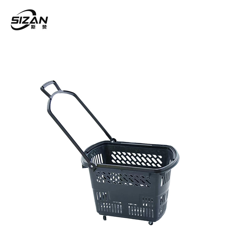 斯赞 单提手灰色35升拉杆篮 37*19*34cm 个高清大图