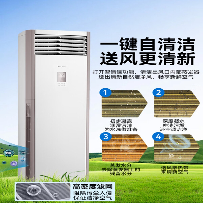 美的 中央空调5匹柜式空调 商用柜机冷暖变频新能效380V RFD-120LW/BSDN8Y-PA401(B3)A