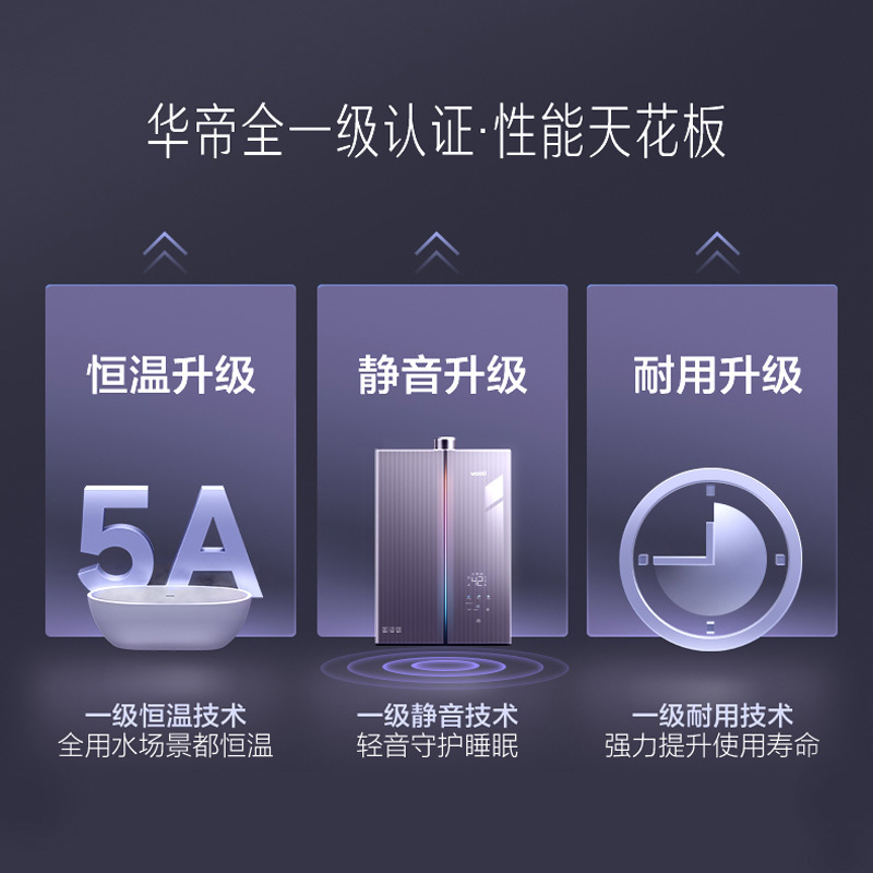 [线上品]华帝(vatti)官方16升家用燃气热水器i12571B-16(天然气)G5L 5A级一级