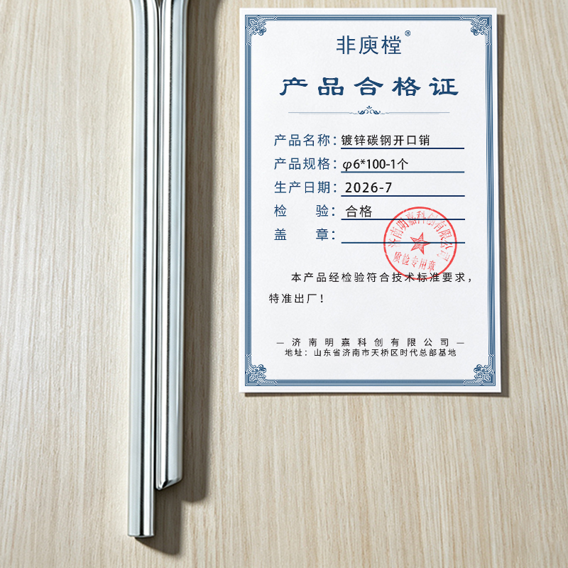 非庾樘 镀锌碳钢开口销 φ6*100-1个 个高清大图