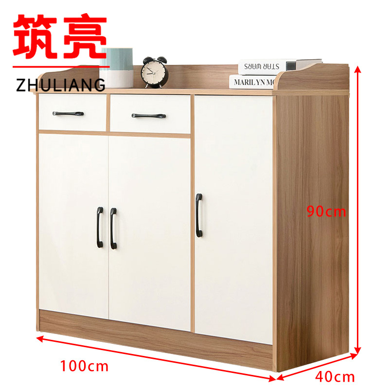 筑亮 餐边柜 100cm黄白 台高清大图