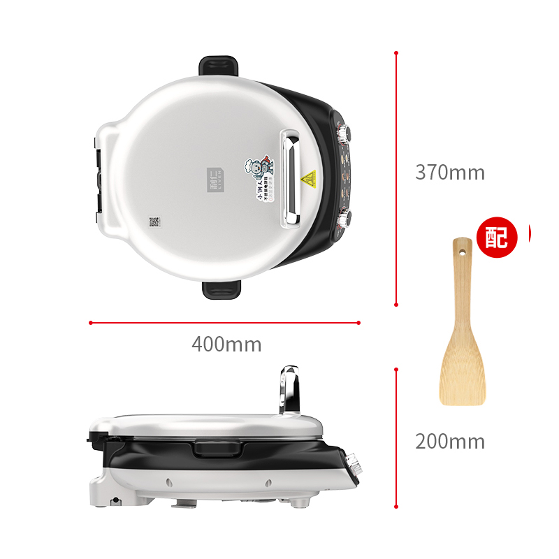 利仁LR-XGR3397下盘可拆0涂层不锈钢电饼铛高清大图