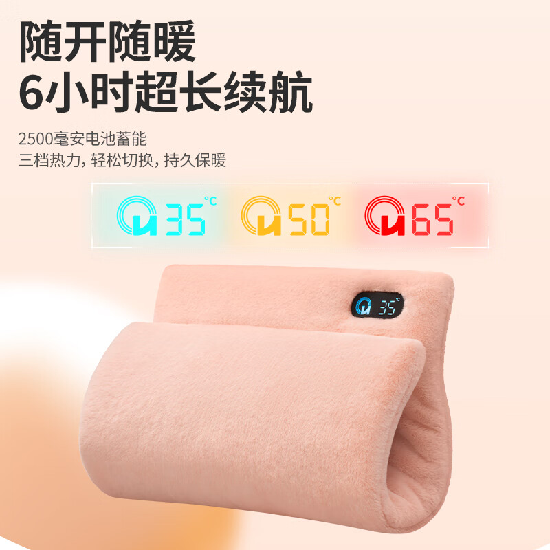 彩虹(RAINBOW)膜发热多功能充电式暖手宝暖垫1713 粉色高清大图