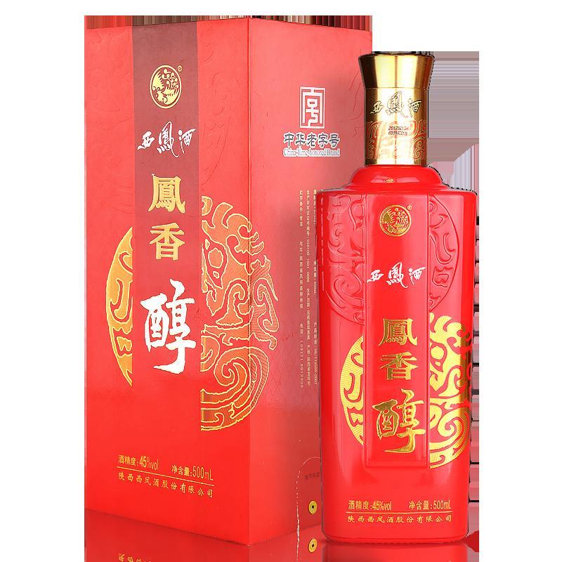【酒厂直营 官方旗舰店】西凤酒45度凤香醇婚宴喜庆送礼单瓶礼盒装图片