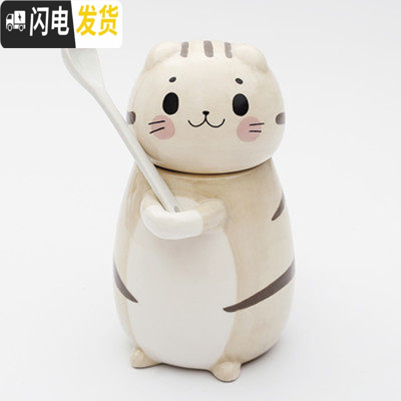 三维工匠情侣杯子一对韩国创意可爱猫咪陶瓷马克杯生日送男女朋友水杯高清大图