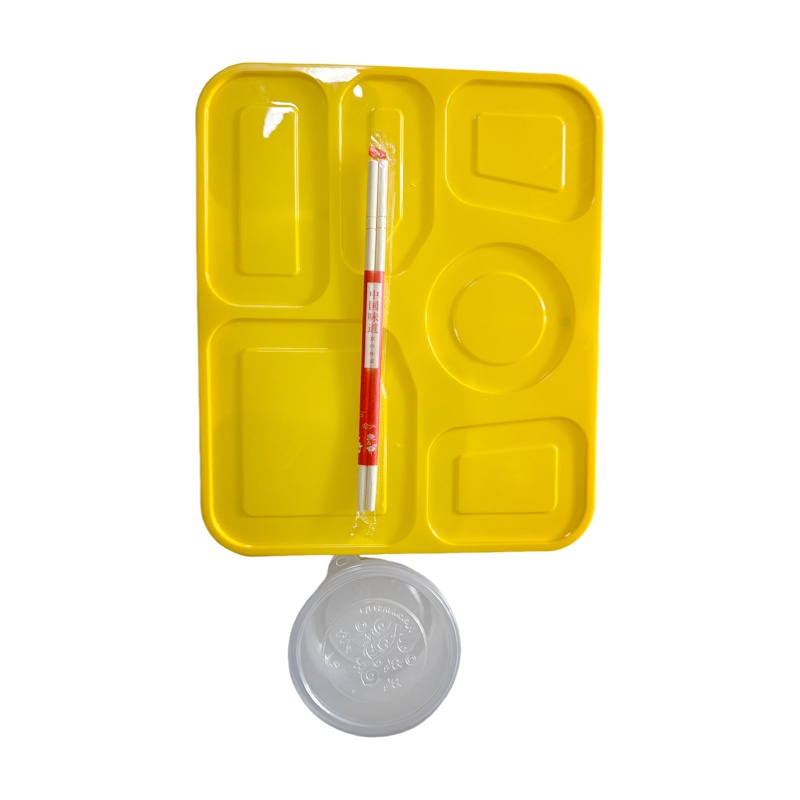 金胜星 六格餐盒（带汤碗、筷子）1500ml+200ml汤碗+筷子 套高清大图