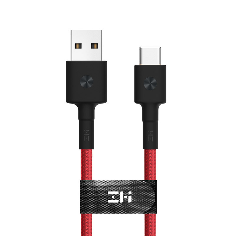 ZMI紫米 USB-C 编织数据线(黑)200cm Type-C数据线 华为小米机型数据线