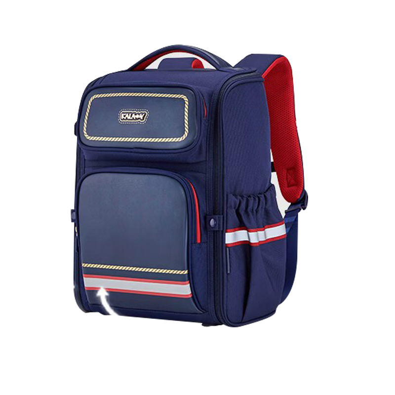 卡拉羊 CX2635 5维防下坠小学生3-6年级减负大嘴书包 300*370*200mm 22L(单位:个)藏青色