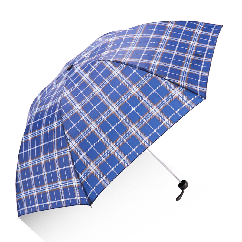 天堂339s苏格兰风格格子三折晴雨伞男女商务伞57cm*7骨