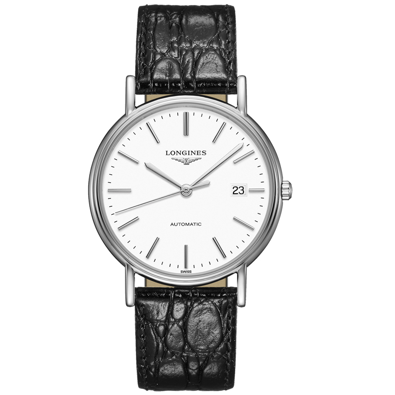 浪琴(longines)瑞士手表 瑰丽系列 真皮表带 休闲 时尚男士手表 自动