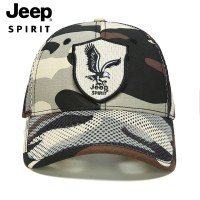JEEPSPIRIT帽子男士夏新款棒球帽户外防晒遮阳帽迷彩太阳帽A0610 迷彩杏均码(56-61cm)可调节