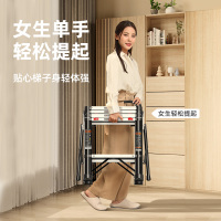奥鹏多功能伸缩梯子家用折叠室内人字梯铝合金升降加厚收缩小楼梯