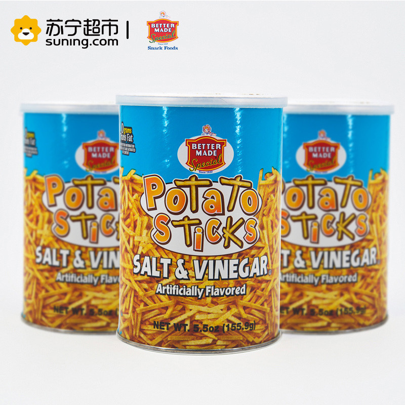 倍特美(BETTER MADE)盐醋味薯条155.9g/罐