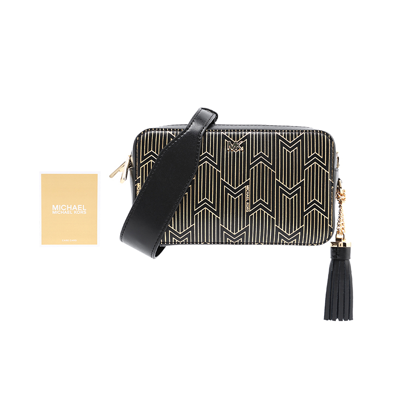 Michael Kors/迈克·科尔斯女士牛皮相机包32F8GF5M5T黑金色039