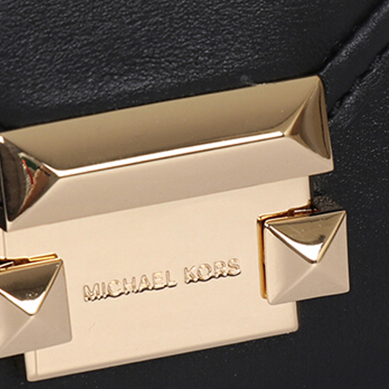 Michael Kors 迈克·科尔斯 女士黑色皮革小号单肩斜挎包 30T8GXILIL-BLACK高清大图