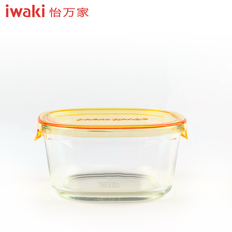 [百年品牌精致生活,高端耐热玻璃保鲜盒]CAPRN-4Y1C怡万家iwaki耐热玻璃PACK&RANGE保鲜盒马卡龙4件