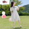 绿彩虹光女童连衣裙夏2022新款洋气夏装中大童网红儿童裙子碎花公主裙