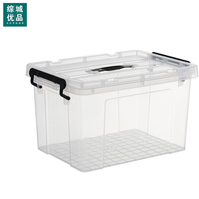 综城优品 CC-105L 65*45*40.5cm 防水防潮透明整理收纳箱 (计价单位:个) 透明高清大图