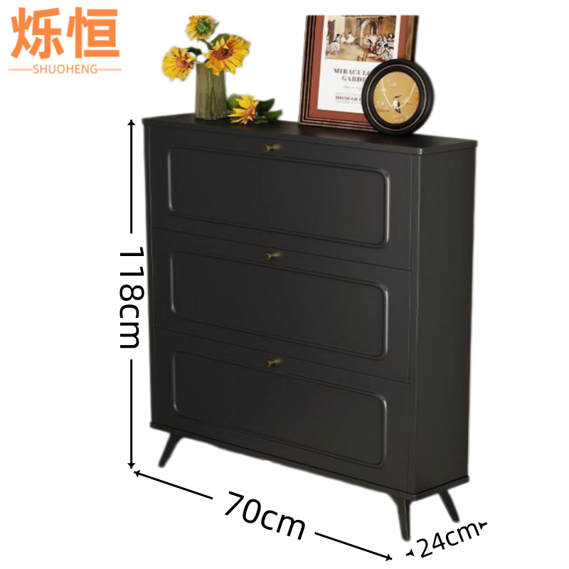 烁恒 鞋柜 三门50*17*118cm 个高清大图