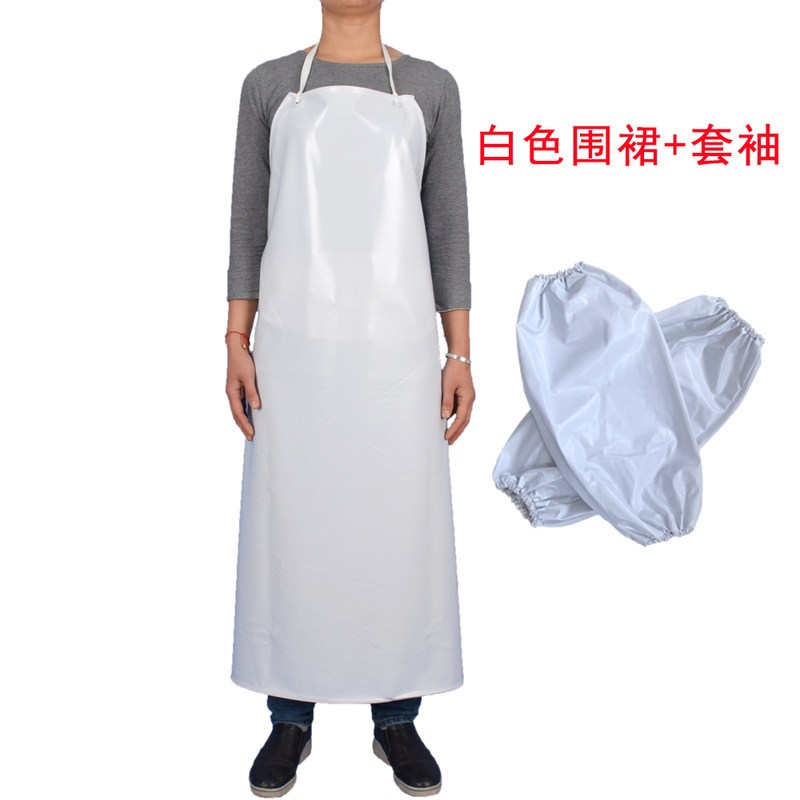 软皮围裙防水产餐饮专用洗碗食堂防油厨房女耐酸碱防尘罩衣工作男