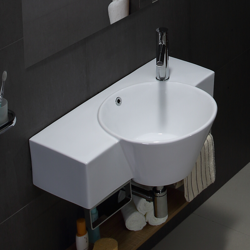 挂墙式洗手盆洗漱台组合小户型壁挂式一体台面卫生间洗脸盆波迷娜