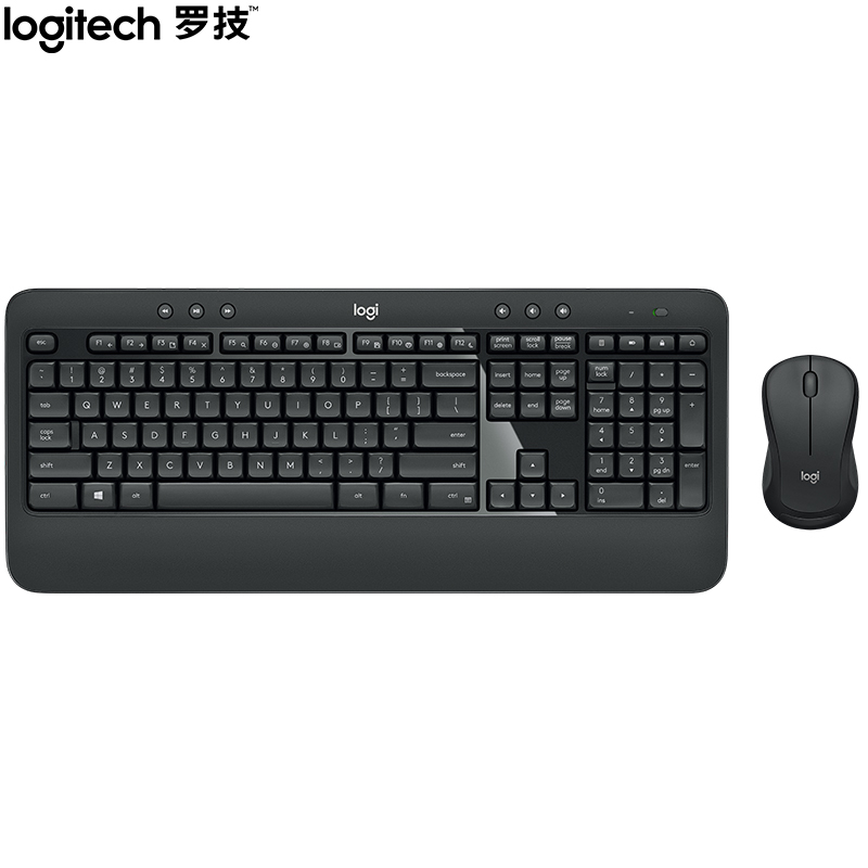 罗技 MK540 键鼠套装 无线键鼠套装 办公键鼠套装 全尺寸 带无线2.4G接收器 黑色