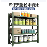 货架仓储置物架加厚钢制仓库超市快递站展示架家用铁架子200*60绿
